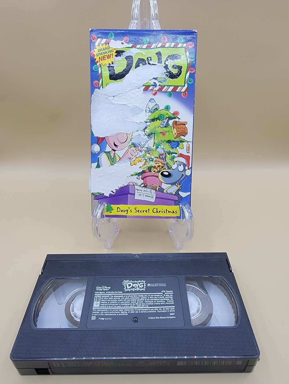 Doug: Doug's Secret Christmas VHS Tape Walt Disney Home Video 44 Mins Cartoon